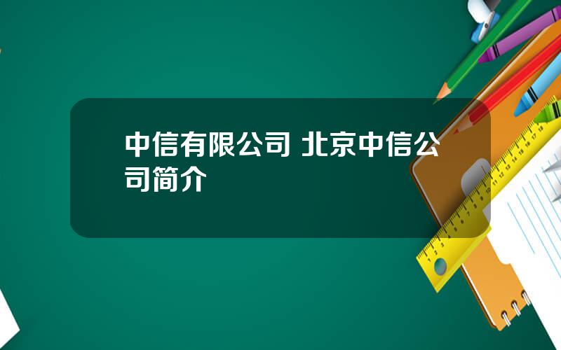 中信有限公司 北京中信公司简介